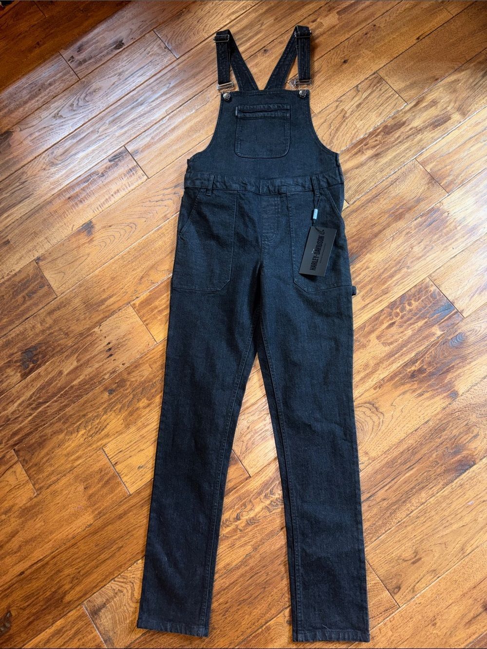 Black Denim Overalls